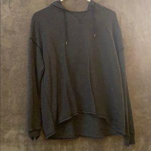 high-low gray hoodie